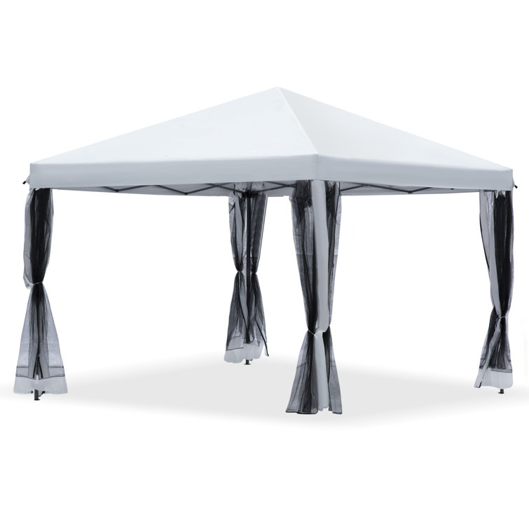 Garten Living Faltpavillon Pavillon Faltzelt mit Seitenwänden inkl. Tragetasche Metall/Oxford ...